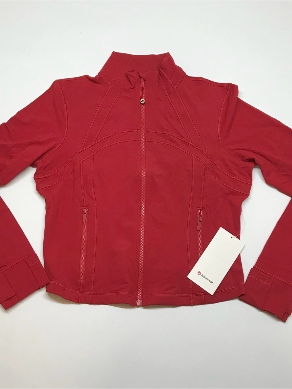lululemon athletica dark red define jacket sz 10